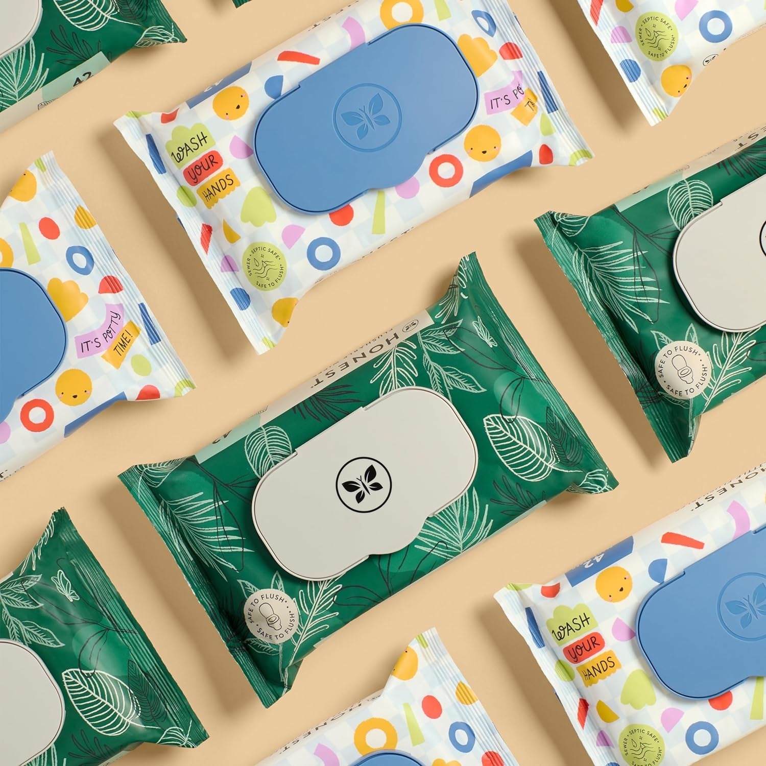 Plant-Based Flushable Wipes | 99% Water, Hypoallergenic, EWG Verified, Safe to Flush | Fragrance Free, 126 Count