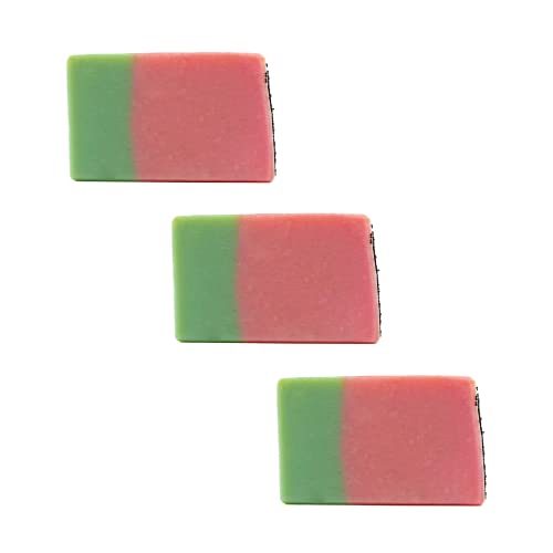 Luxiny Natural Soap Set - Moisturizing Vegan, Watermelon Scent, Palm Oil Free - 3 Pack
