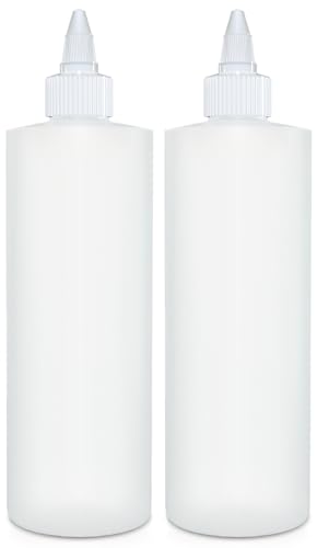 BRIGHTFROM Squeeze Bottles - Leak-Proof, BPA-Free, Versatile for Sauces & Crafts - 16oz, 2 Pack