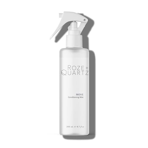 Roze + Quartz Move Conditioning Mist - Anti-Frizz, UV Protection, Plant-Derived Bond Builder - 6.7oz
