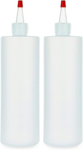 BRIGHTFROM Squeeze Bottles 16oz, Leak-Proof, BPA-Free for Condiments & Crafts - 2 Pack