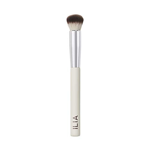 ILIA Complexion Brush - Multi-Use, Vegan & Cruelty-Free, Soft Synthetic Bristles - White Wood Handle