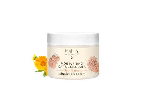 Babo Botanicals Miracle Face Cream - Nourishing for Sensitive Skin, Vegan - 6oz