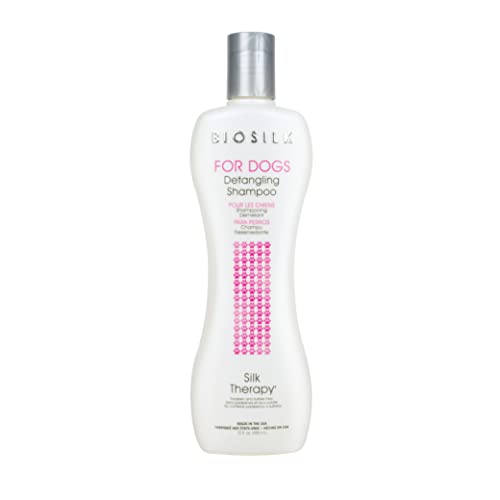BioSilk for Dogs Dog Shampoo - Moisturizes, Restores Shine, No Parabens, 12 Fl Oz
