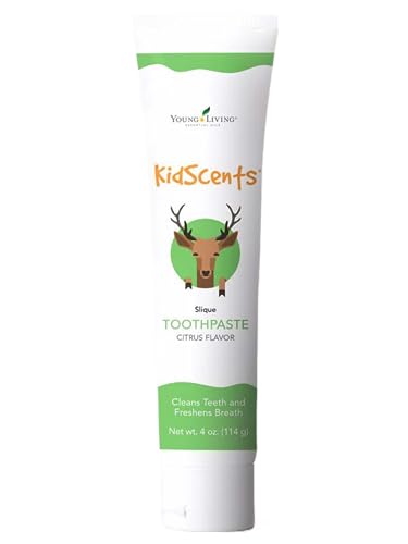 KidScents Slique Toothpaste - Gentle Plaque Fighter, All-Natural Essential Oils - 4oz Citrus-Mint