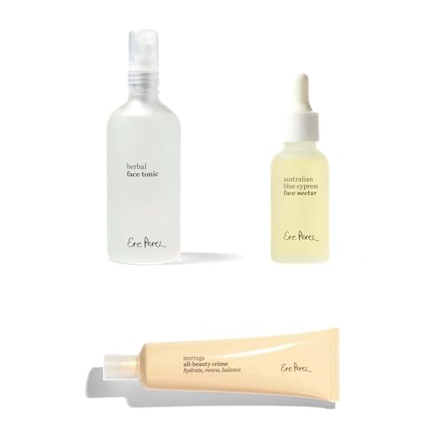 Ere Perez Skin Care Set - Hydrating Herbal Tonic & Nourishing Face Nectar, Vegan - 3 Step Routine