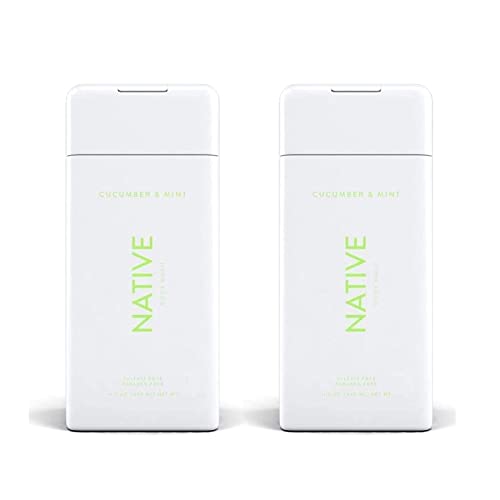 Native Body Wash - Refreshing Cucumber & Mint, Paraben-Free, 11.5oz Bottles x2