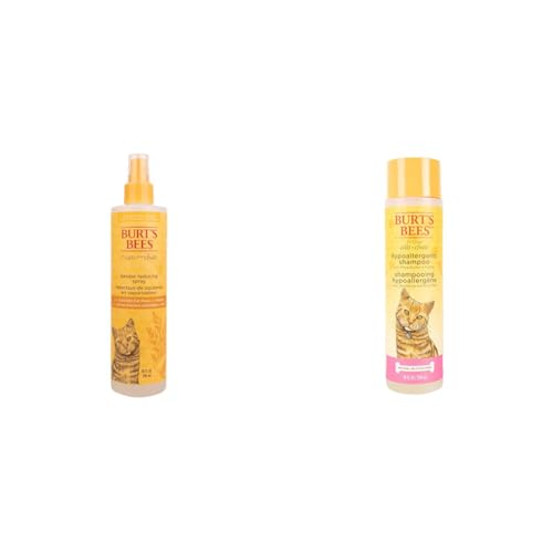Burt's Bees Pet Grooming Set - Reduces Dander, Hypoallergenic, Natural Ingredients - 10 Fl Oz Each