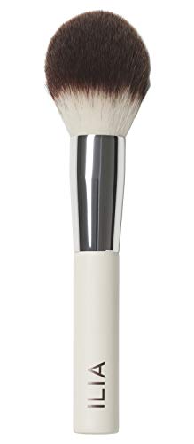 ILIA Finishing Powder Brush - Blends & Buffs, Vegan, Cruelty-Free, FSC Wood Handle - Soft Bristles