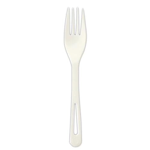 World Centric Compostable Forks - Safe, Plant-Based, Non-Toxic, Dishwasher Safe - 1000 Count