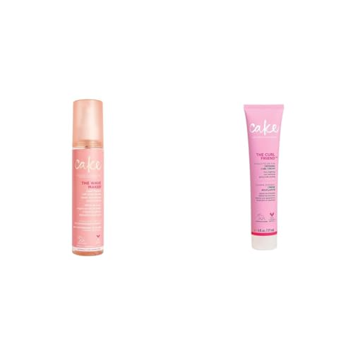 Cake Beauty Hair Care Bundle - Texturizing Beach Spray & Curl Cream, Vegan, 4oz