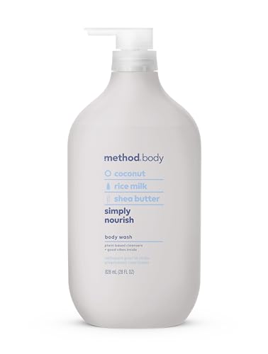 Method Body Wash - Nourishing Coconut & Rice Milk, Paraben-Free, Biodegradable - 28oz