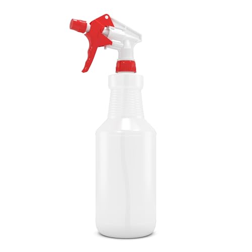 BRIGHTFROM Heavy Duty Spray Bottle - Adjustable Nozzle, Chemical Resistant, Reusable - 32oz