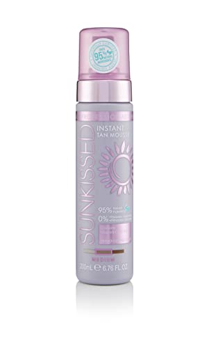 Sunkissed Self Tanner Mousse - Instant Tan, 95% Natural Ingredients, Vegan - 200ml