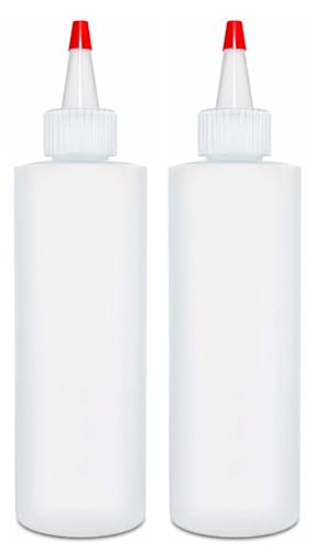 Versatile 8oz Squeeze Bottles - Leak-Proof, BPA-Free for Condiments & Crafts - 2 Pack