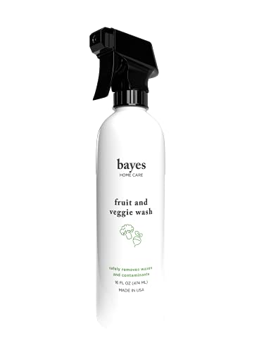 Bayes Natural Produce Wash - Removes Harmful Residue, Non-Toxic & Biodegradable - 16 oz