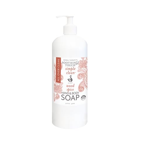 Soothing Touch Hand Soap - Moisturizing Wood Spice Scent, Nourishes Skin - 32 Fl Oz