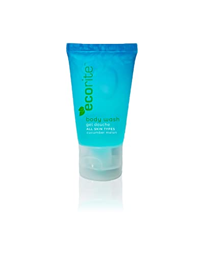 Ecorite Body Wash - Cucumber-Melon Fragrance, Travel Size, Biodegradable Tube - 1 fl oz, 288 Pack