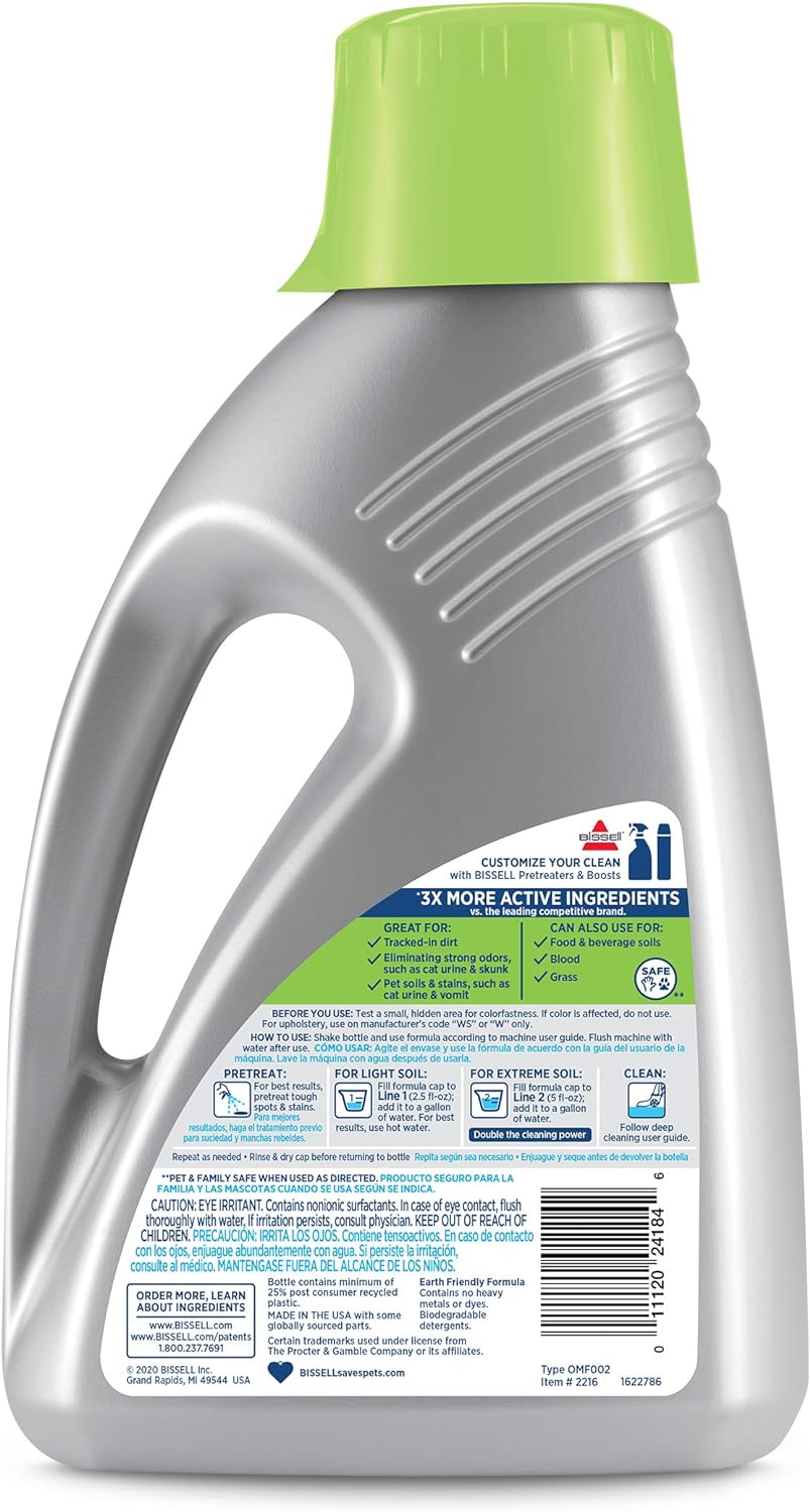 Bissell Pet Stain & Odor Remover - Eliminates Tough Stains, Biodegradable - 48oz