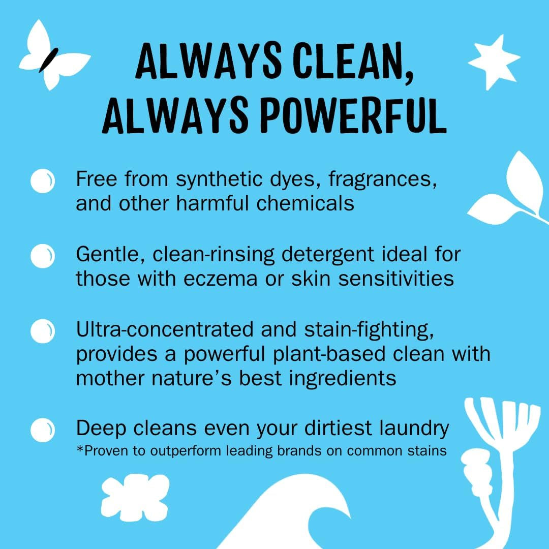Original Laundry Detergent Powder | Natural Laundry Detergent Powder for Sensitive Skin | Earth-Derived Ingredients, Stain Fighting | 240 Load (Peppermint)