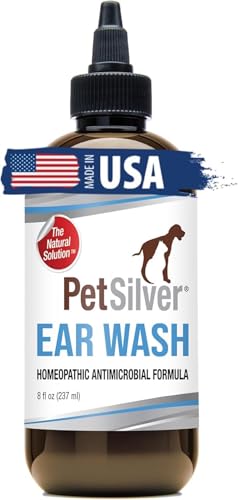 PetSilver Dog Ear Cleaner - Soothes Itchy Ears, Natural Silver Formula - 8 fl oz, USA Made