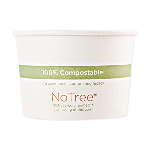 World Centric Compostable Paper Bowls - 100% Compostable, No Trees Used, 8 oz, 1000/Carton