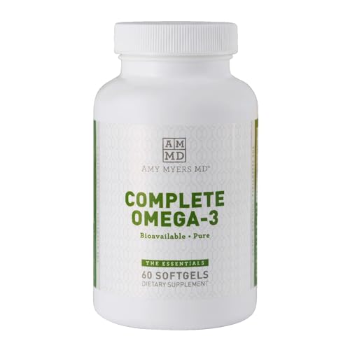 Dr. Amy Myers Omega-3 Softgel - 1000mg EPA/DHA, Supports Immune Response - 60 Capsules