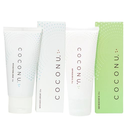 Coconu Body Oil & Lubricant Combo - Natural Moisturizer, Hemp Infused, Hypoallergenic - 8oz
