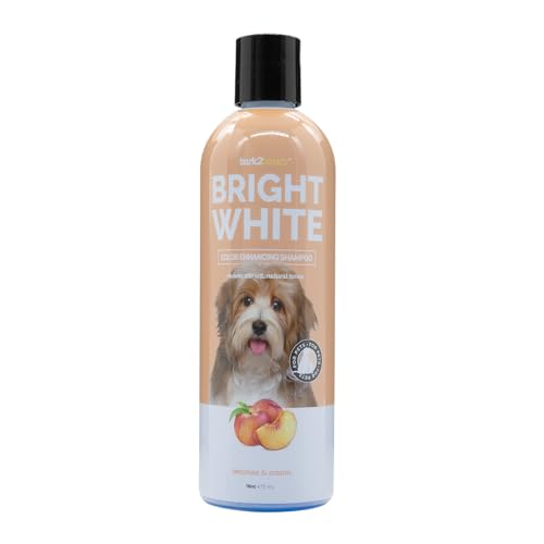 Bark2Basics Brighten White Dog Shampoo - Revives Coat Color, Moisturizes & Removes Stains - 16oz