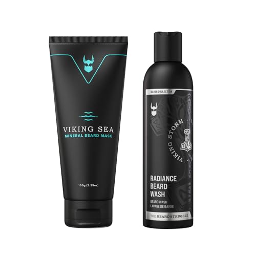 The Beard Struggle Beard Care Set - Deep Cleansing & Rejuvenating, Vegan-Friendly - Viking Storm