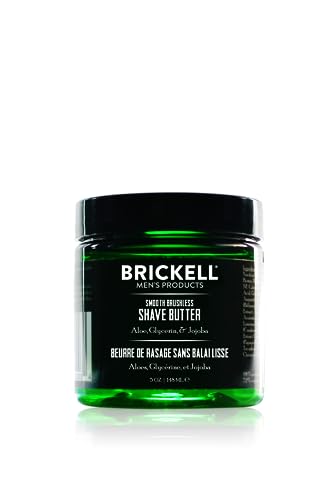 Brickell Men's Shave Butter - Hydrating Formula to Prevent Nicks and Razor Burn - 5oz