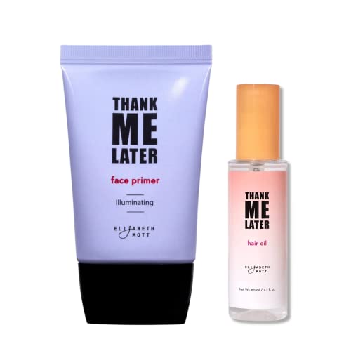 Elizabeth Mott Face Primer - Radiance Boost, Pore Minimizer, Cruelty-Free - 30g & Hair Oil 80ml