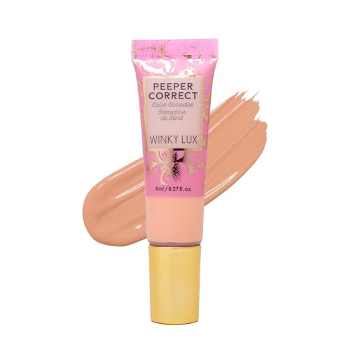 Winky Lux Peeper Correct Peach Color Corrector - Brightens Dark Areas, Hydrating Formula - 0.3oz