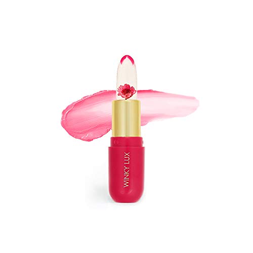 Winky Lux Flower Lip Balm - Hydrating, pH Color-Changing, Vegan & Cruelty-Free - Sheer Pink