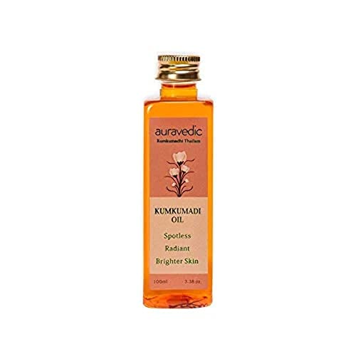 Auravedic Kumkumadi Face Oil - Radiant Complexion, Anti-Aging Formula - 3.38 Fl Oz