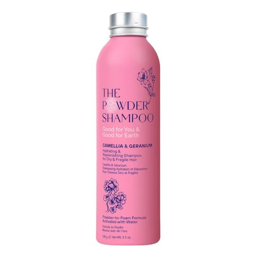 Plant-Powered Foaming Powder Shampoo - Hydrates Dry Hair, Vegan, Recyclable Aluminum - 3.5oz