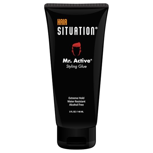 Hair Situation Mr. Active Hair Gel - Extreme Hold, No Flakes, Alcohol-Free - 5 Oz