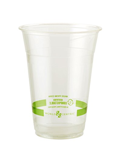 World Centric Compostable Cups - Ideal for Cold Beverages, 100% Compostable - 16oz, Pack of 1000