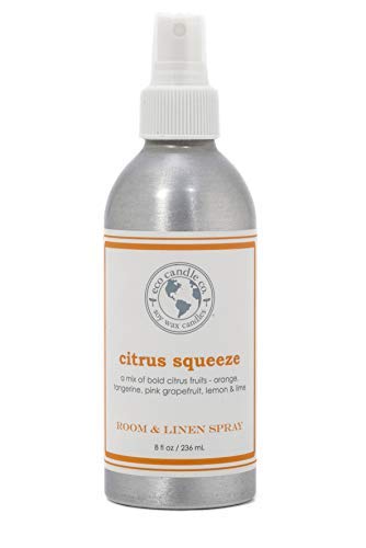 Eco Candle Co. Room & Linen Spray - Citrus Blend, Natural Ingredients - 8oz Recycled Aluminum