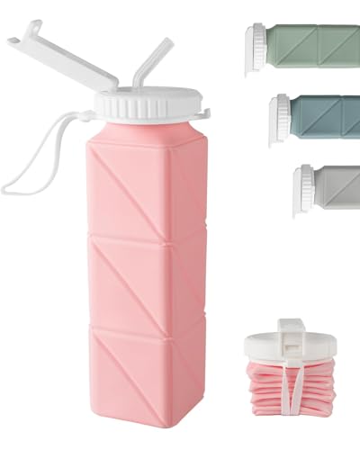 Opard Collapsible Water Bottle - BPA-Free, Leak-Proof, Space-Saving Design - 21oz Silicone