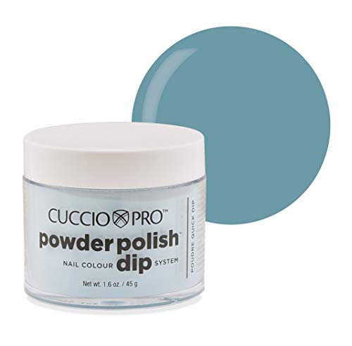 Cuccio Colour Powder Nail Polish - Strong, Long-Lasting Pigment, Denim Blue - 2oz