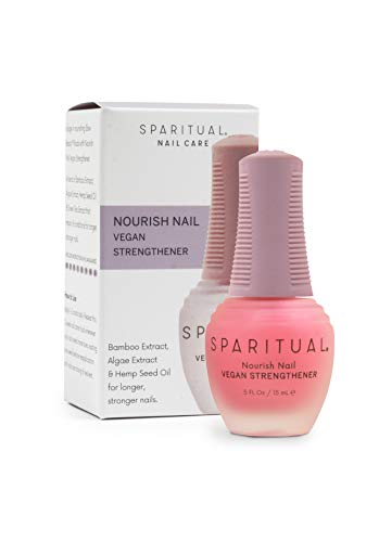 SPARITUAL Nourish Nail Strengthener - Hydrate & Strengthen with Bamboo & Hemp Oil - 0.5 fl oz