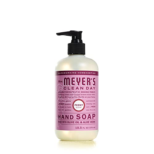 Mrs. Meyer's Hand Soap - Peony Scented, Made with Essential Oils - 12.5 fl. oz, Biodegradable