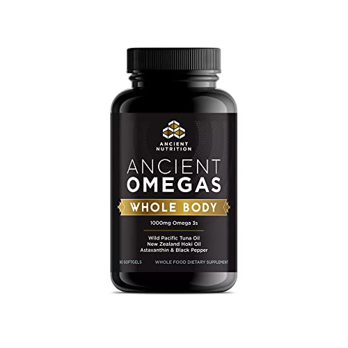 Ancient Nutrition Omega-3 Supplement - Supports Cognitive & Heart Health, 90 Wild Caught Capsules