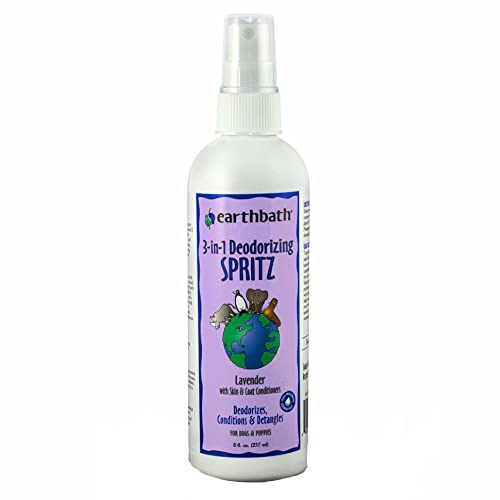 earthbath Lavender 3-in-1 Dog Shampoo - Odor Eliminator, Non-toxic & Cruelty-Free - 8 Oz