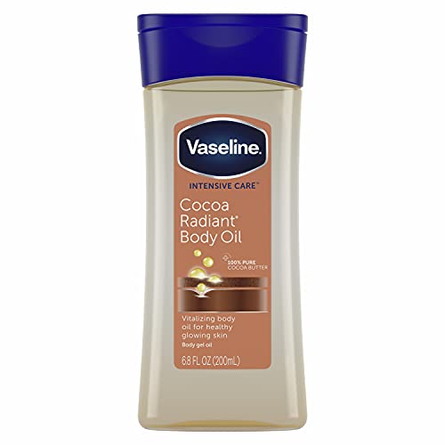 Vaseline Body Oil - Moisturizes with Cocoa Butter, Locks in Hydration - 6.8 oz