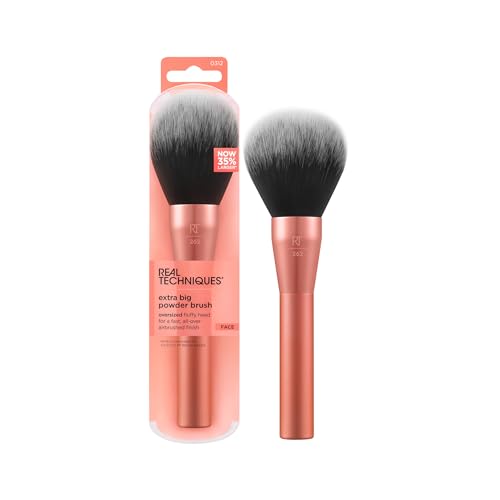 Real Techniques Makeup Brush - Quick All-Over Application, Cruelty-Free & Vegan - Extra Large