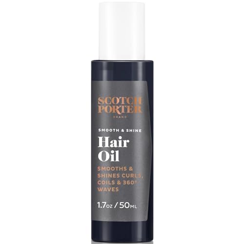 Scotch Porter Hair Oil for Men - Moisture Sealing, Frizz Control, Vegan Formula - 1.7oz