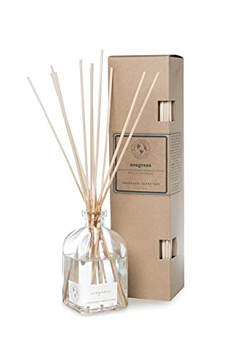 Eco Candle Co. Reed Diffuser Set - Natural Coconut & Jasmine Scents, Phthalate-Free - 4oz