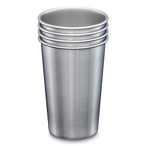 Klean Kanteen Stainless Steel Cups - Durable, BPA-Free, Dishwasher Safe - 16oz, 4 Pack